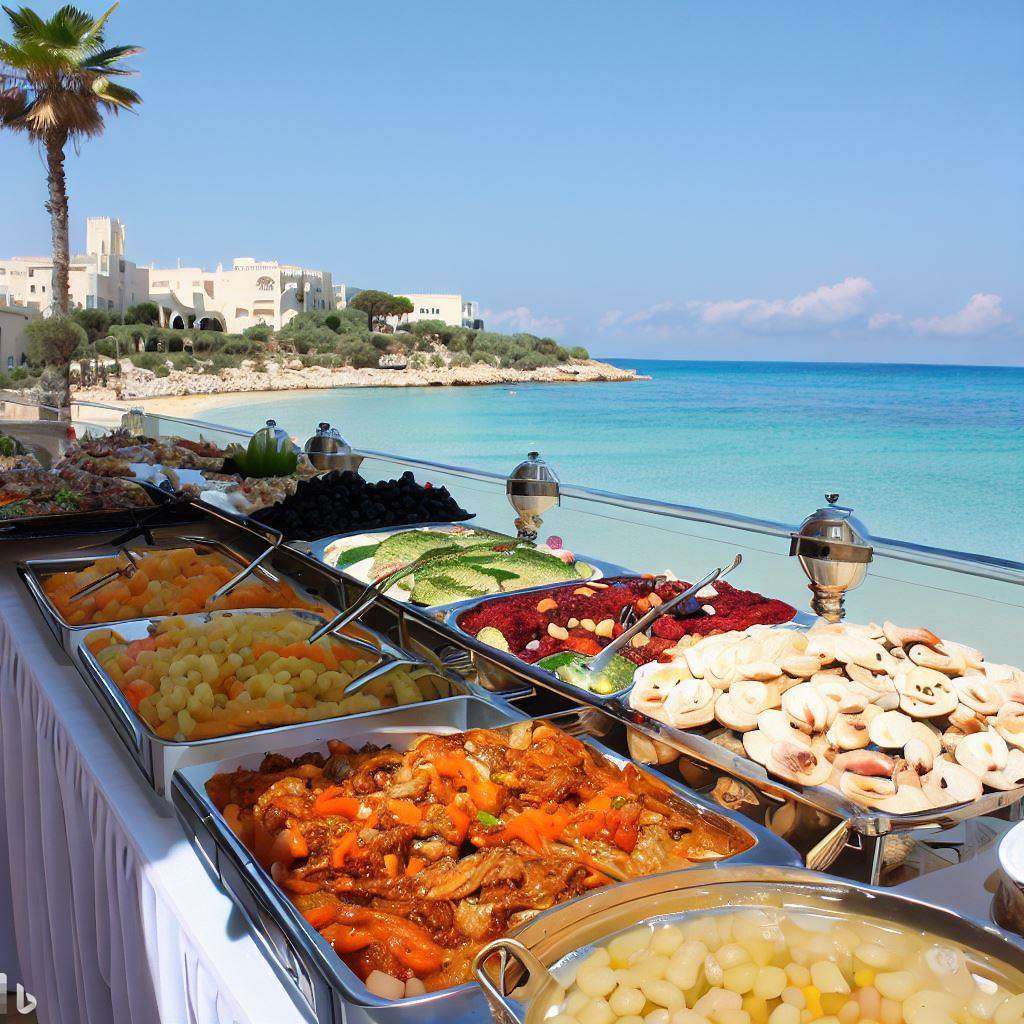 Mediterranes Buffet am Strand in Apulien. Perfekter Fitness Lifestyle im Urlaub.